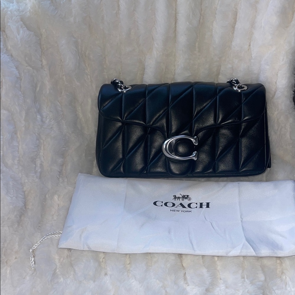 COACH TABBY 26! BRAND NEW!! Black Quilted Leather Shoulder Bag